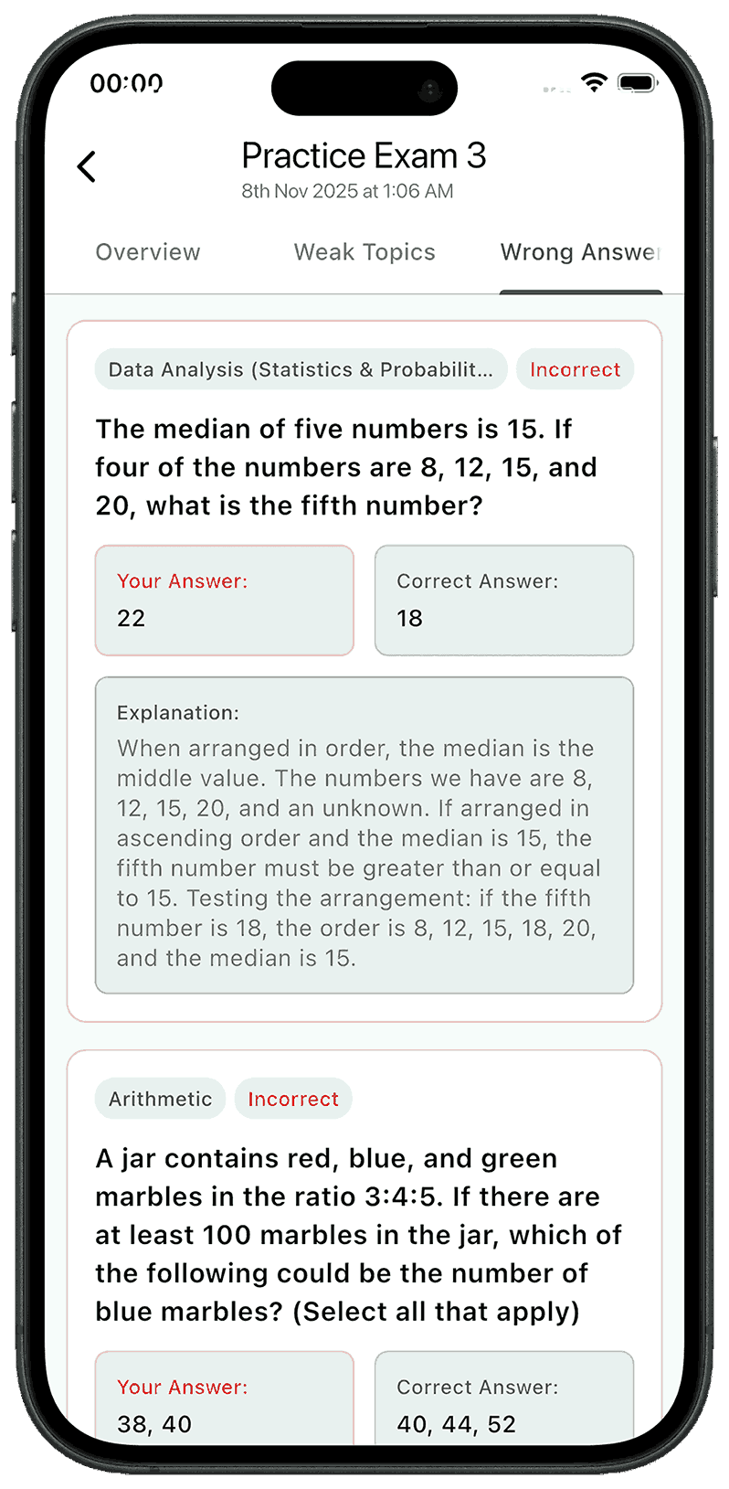 Answer Key Review
