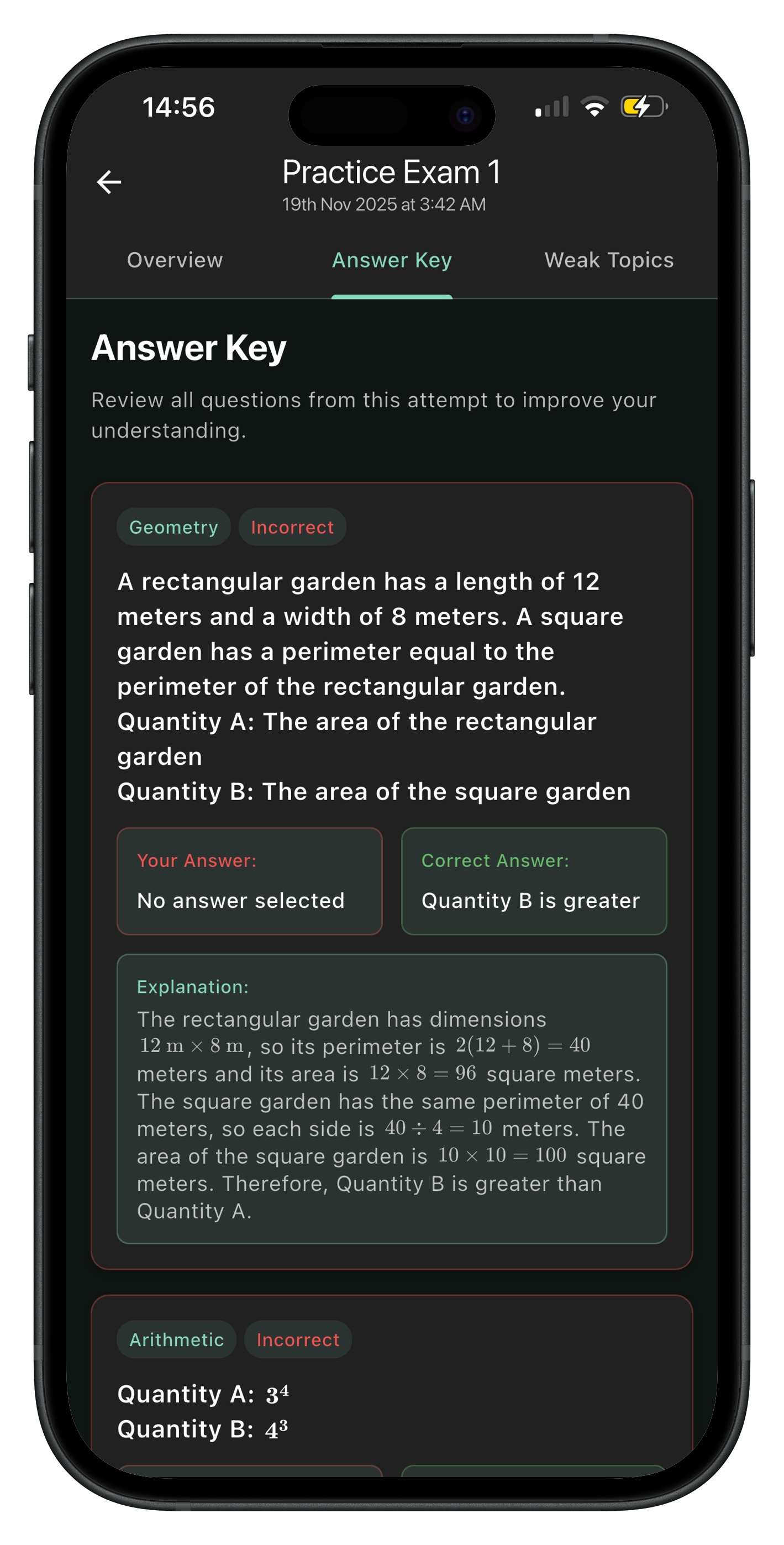 GRE Quant dark mode practice