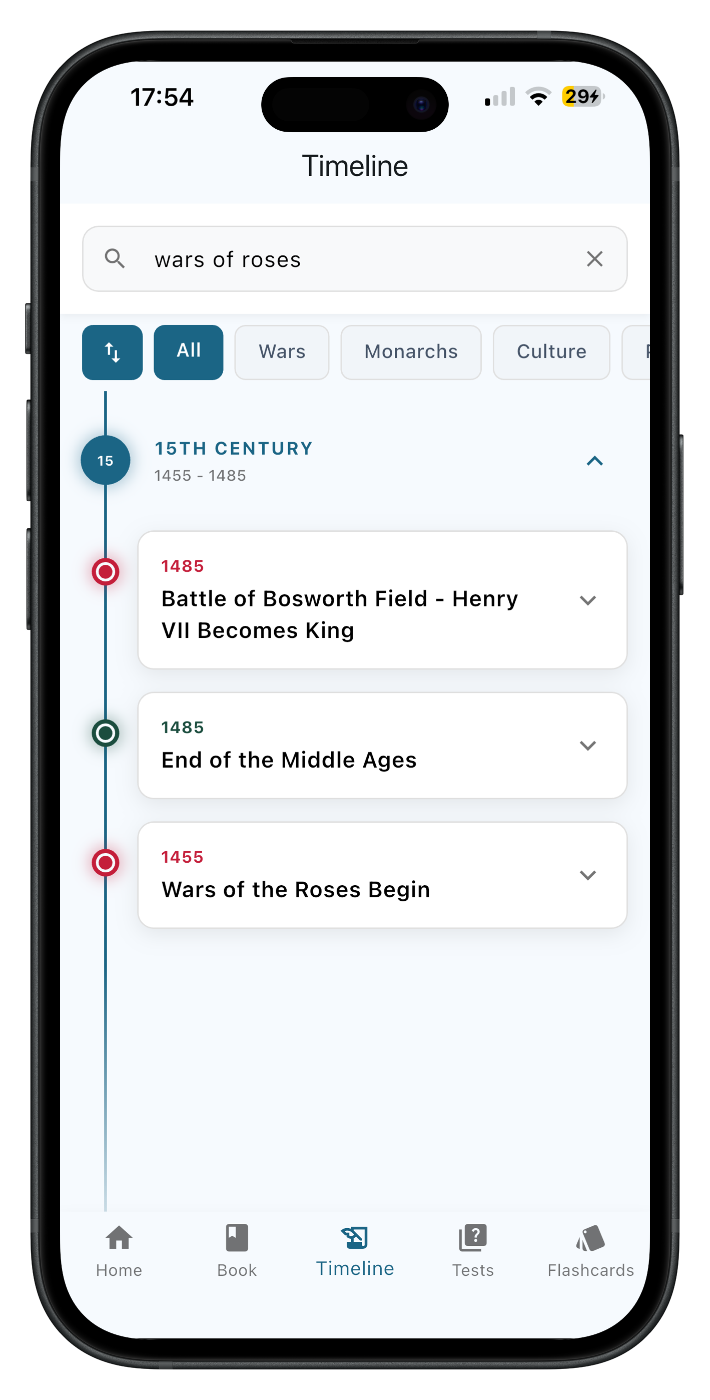 History Timeline Search